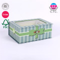 caja de regalo de cartón verde de alta calidad con ventana transparente